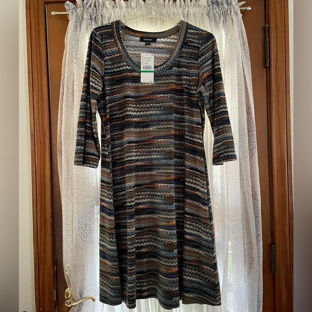 Karen Kane multi color beachcomber crochet dress  NWT